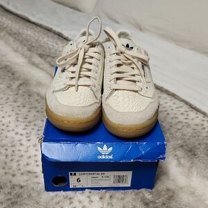 Adidas Continental 80 Sneakers - Cream and Brown
